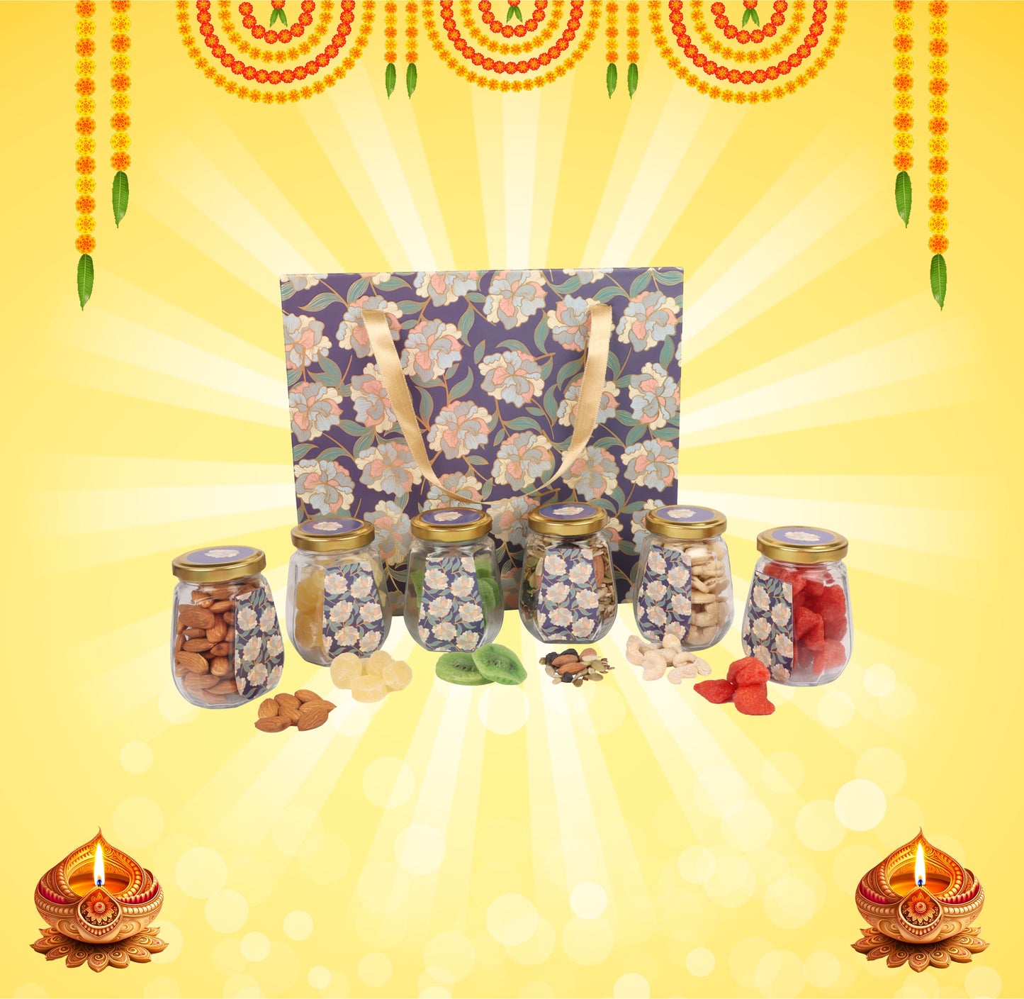 Pankuri Gift Box with 6 Jar