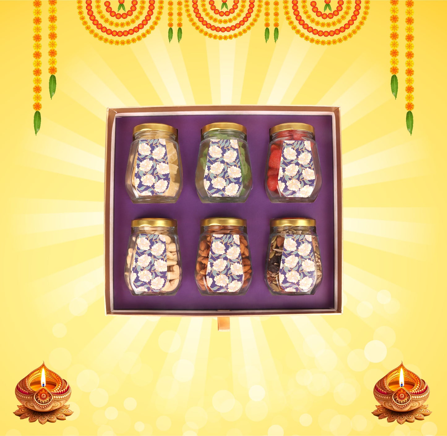 Pankuri Gift Box with 6 Jar