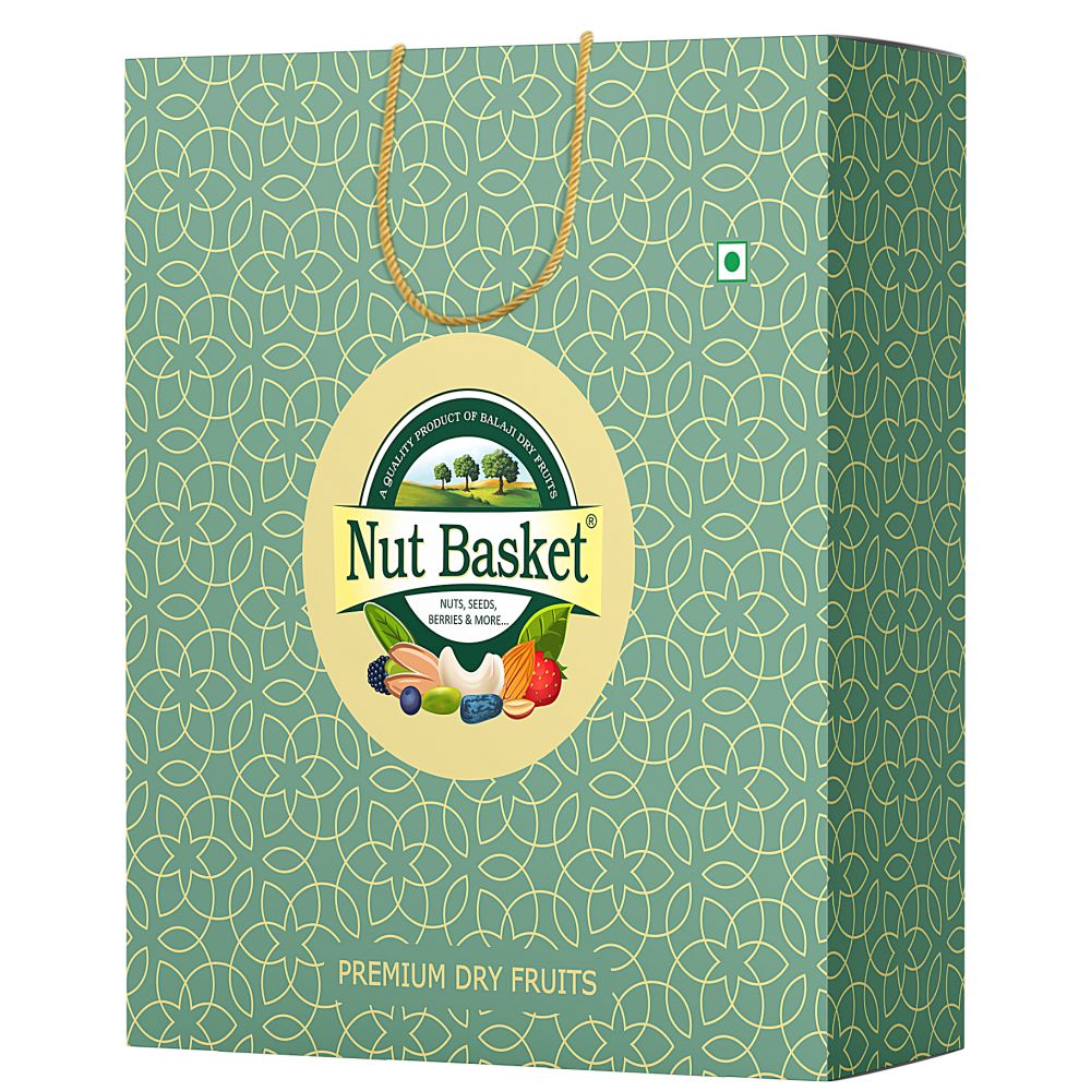 Nut Basket Gift Box 400g (100g Almonds R&S, 100g Cashews R&S, 100g Pistachios R&S, 100g Raisins)