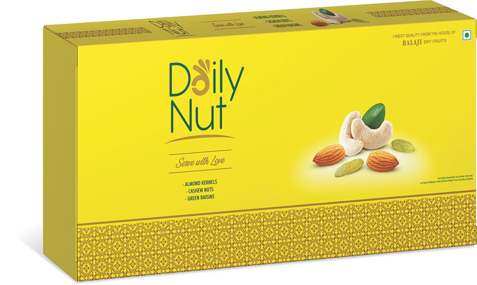 Daily Nut Gift Box 350g (100g Almonds, 100g Cashews, 100g, 150g Raisins)